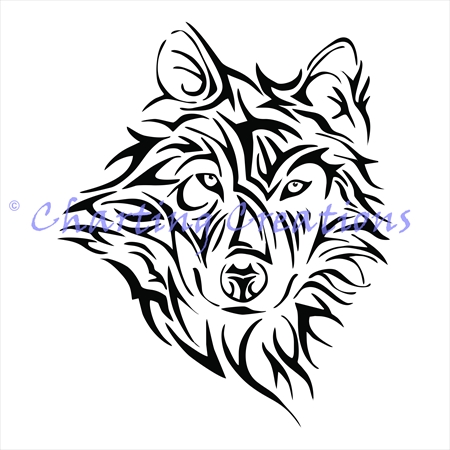 (image for) Tribal Wolf Silhouette